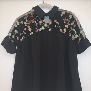 Floral embroidered blouse